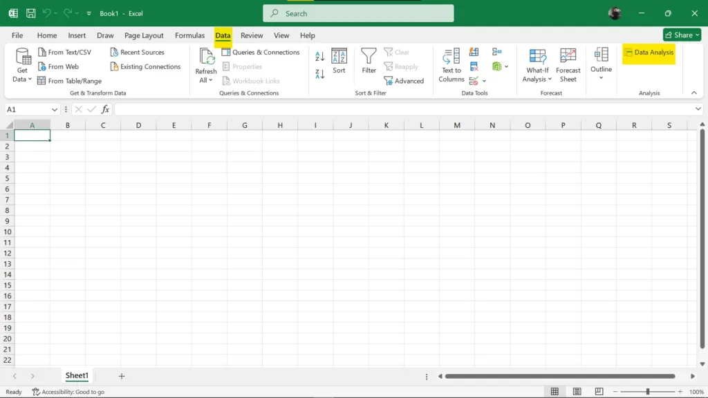 how to add data analysis in excel on windows step 5